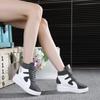 Fashion Red Sneakers Women 2024 New High Top Platform Casual Wedges Autumn Winter Female Black Internal Increase Vulcanize Shoes Lace-up