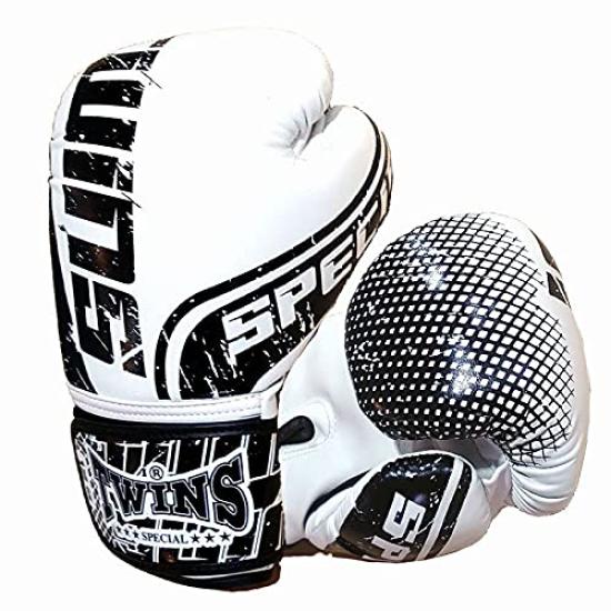 

Twins Boxing Gloves PU Leather TW7 12oz Black/White