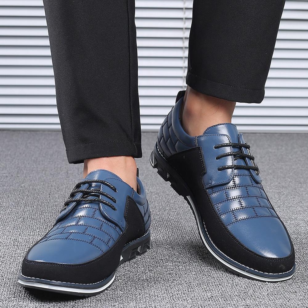 Men Leather Casual Shoes Comfortable Office Shoes  New Fashion Black Walking Party Dress Shoes Casual Sneakers Men Shoes
