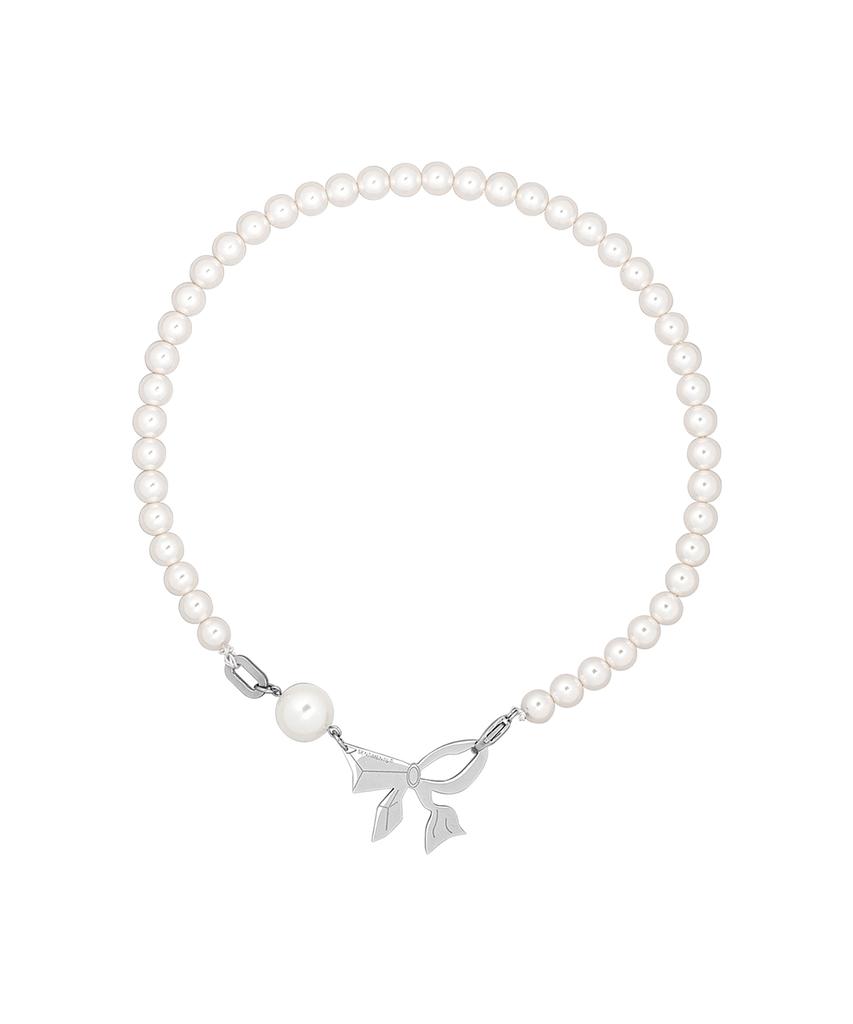 Sentiments No.437 Pearl Ribbon Necklace