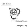 Witch Knot Ring for Women Stainless Steel Adjustable Open Finger Rings New Witchcraft Amulet Jewelry Birthday Gift