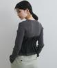 Knit Pullover Light Knit Bustier Docking Pullover for Black Maine [BIS] [Washable] Women, (01)
