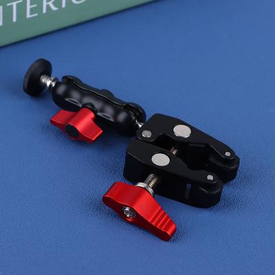 Aluminum Alloy Clamp With Double Ball Head Magic Arm Clamp 1/4'' 3/8'' Hole For Phone Video Mount Camera Monitor LED Light Mic