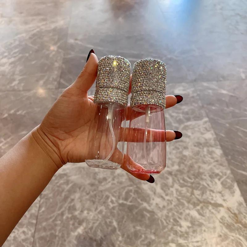 Bling Diamond Spray Bottle Travel Mini Spray Bottles Refillable Fine Mist Cosmetic Liquid Container for Perfume Essential Oils