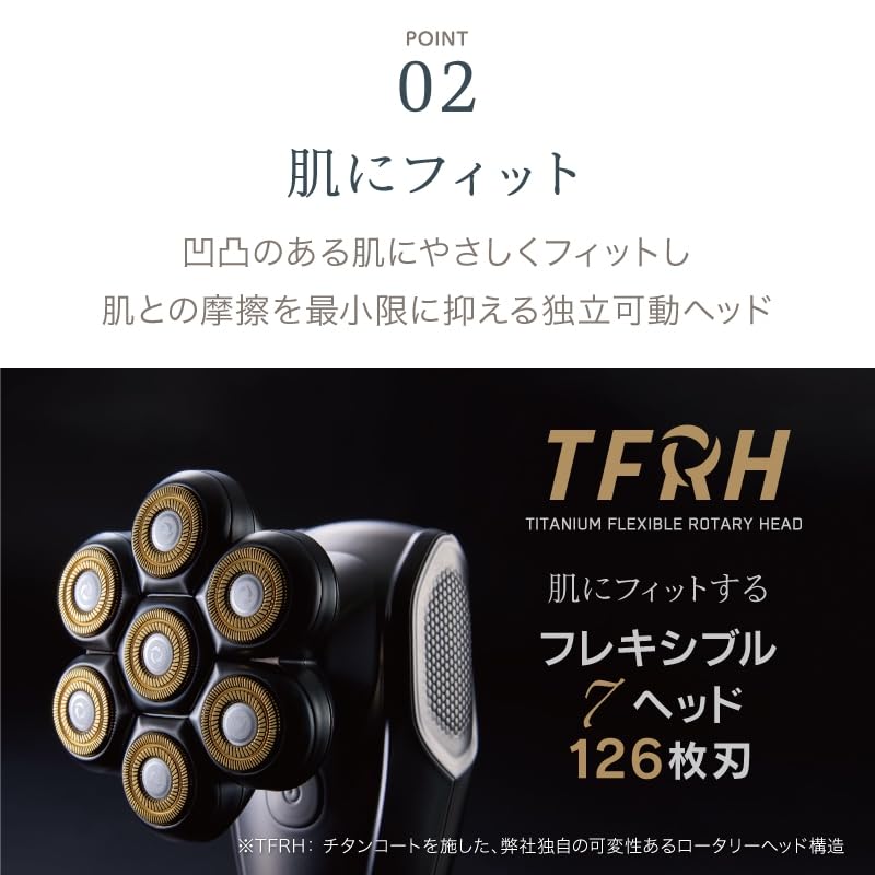 APIXINTL Electric Shaver Flexible 7 USB Titanium Trimmer and Comb LED Automatic Polishing Easy To Attach and Detach Series [126 Blades, Heads]