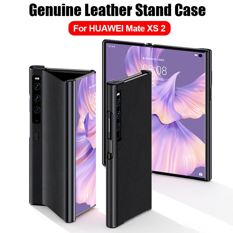 Genuine Leather For Huawei Mate Xs 2 Xs2 Case Ultra Thin Fold Stand Back Cover For Huawei Mate Xs 2 5g Case Fundas Capa