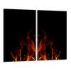 Glas-Kochfeld-Schutzplatte 2x30x52 Feuer