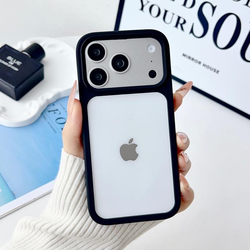 

Transparent PC Back Panel Phone Case For Iphone 11 12 13 14 15 16 17 Pro Max TPU Soft Frame Phone Cover For IPHON 16 17 Promax iPhone 11 чорний