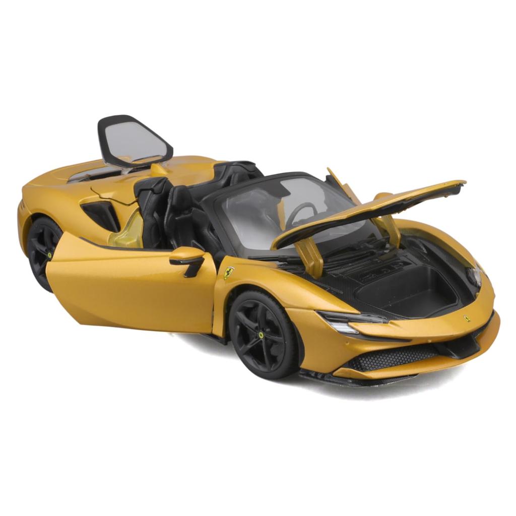 Bburago Scale Ferrari SF90 Stradale Spider Gold Diecast Model Finished GD 1/18 / Car, Model, 18-16016