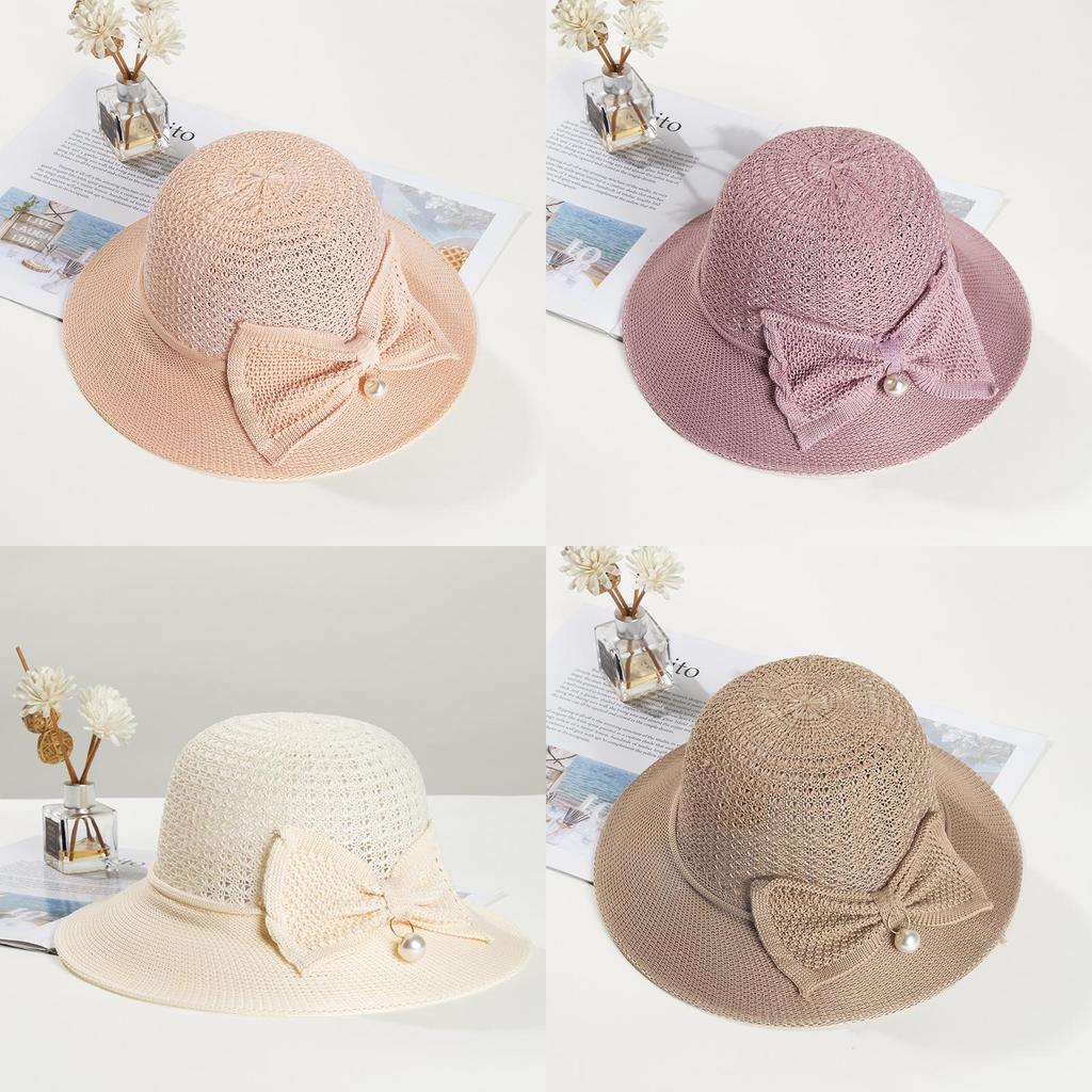 Summer Sun Hat With Wide Brim Breathable Straw Hat For Outdoor Beach Vacation