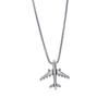 European & American Hip-Hop Airplane Necklace: Retro Versatile Pendant for Men & Women, Perfect for Trendy Outfits and Student Style.