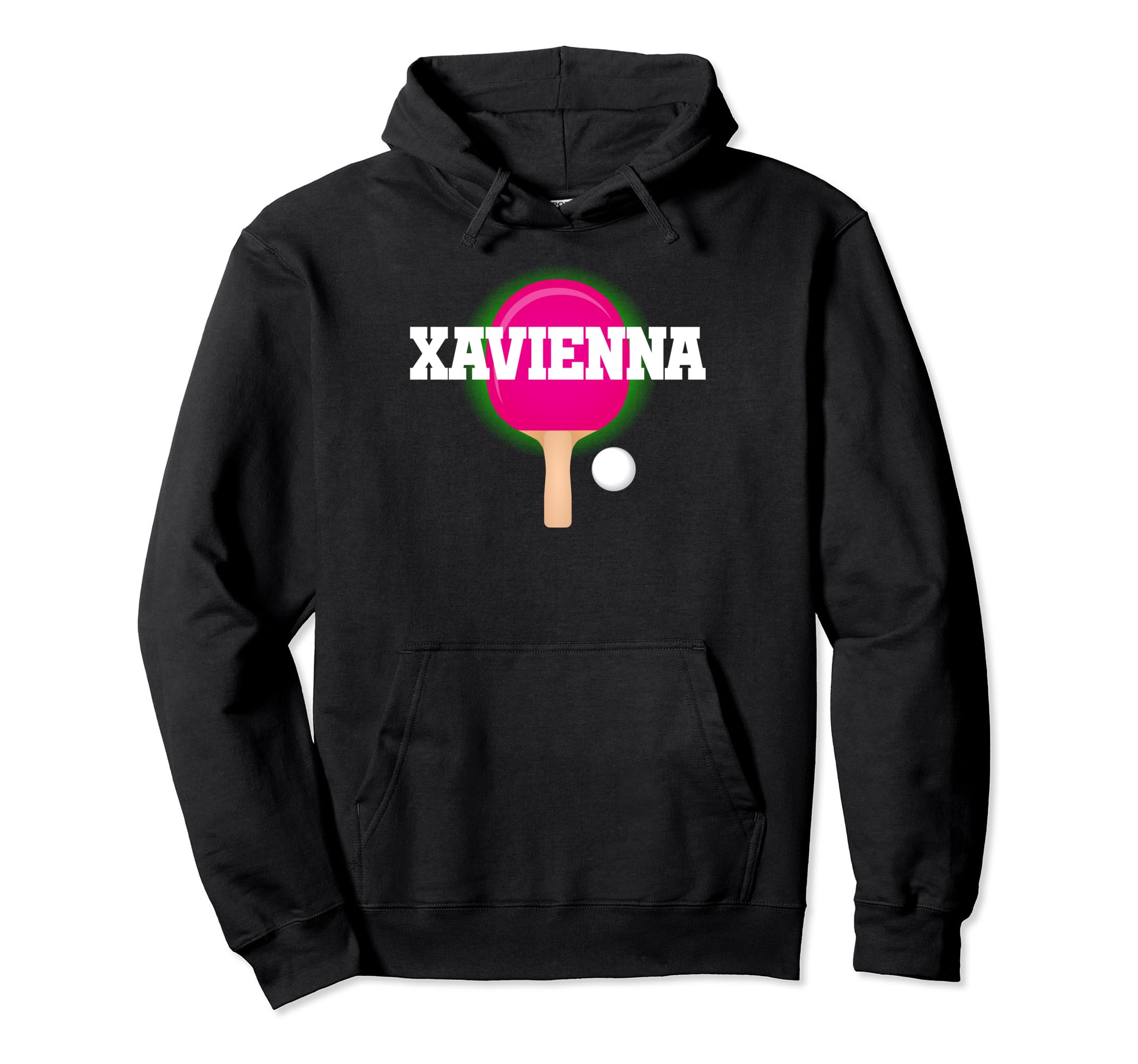 

Xavienna Name Girl Table Tennis Ping Pong Game Racket Sports Hoodie чёрный