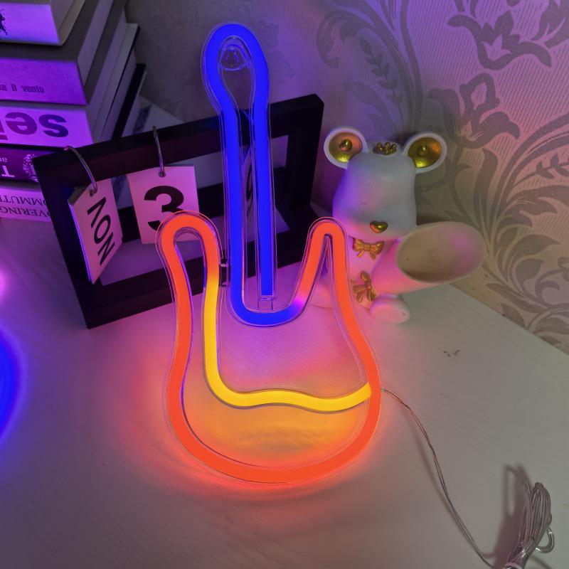 LED Neon Decorative Lights: Cloud, Lightning, Musical Notes, Moon, Bat