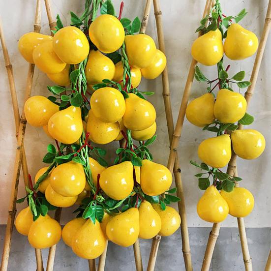 4Pcs Artificial Fruit Vegetable Garland Wall Hanging Fake Banana Strawberry Pumpkin Tomato Cucumber Chili String Farmhouse Kitchen Decoration