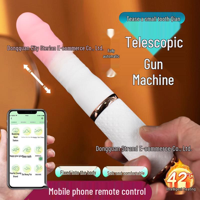 Women's Fully Automatic Telescopic Vibrating Masturbator with App & Remote Control