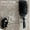 Gancho Transparente Fuerte Carga Forma de Mariposa Instalación Simple Autoadhesivo Gancho para Llaves Toalla Estante de Almacenamiento