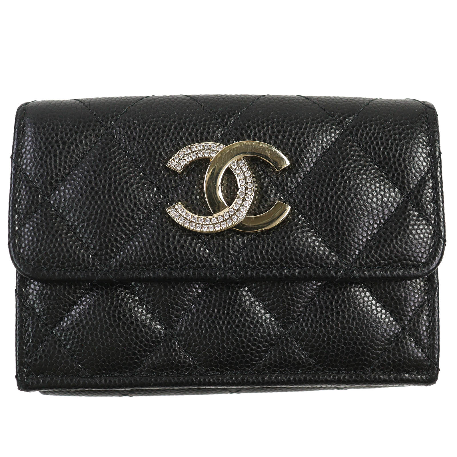 

Чудовий маленький гаманець CHANEL COCO Mark Matelasse зі шкіри ікри AP4173 Б/в
