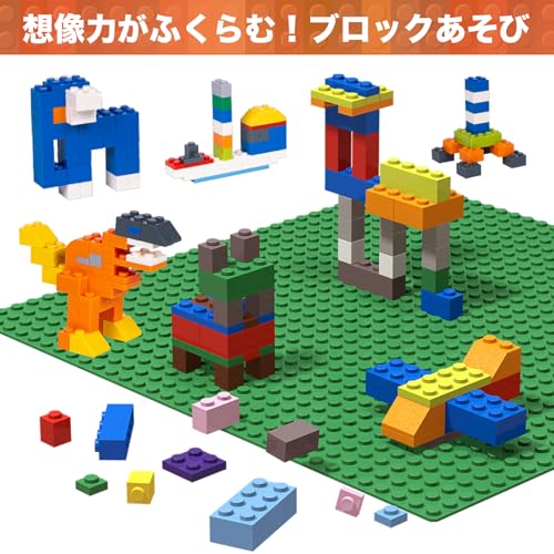 WYSWYG 1200-Piece Colorful Basic Building Block Set with Two 32x32 Baseplates - Compatible - Add-on Building Blocks, Large Capacity, 14 Colors, 19 Sha
