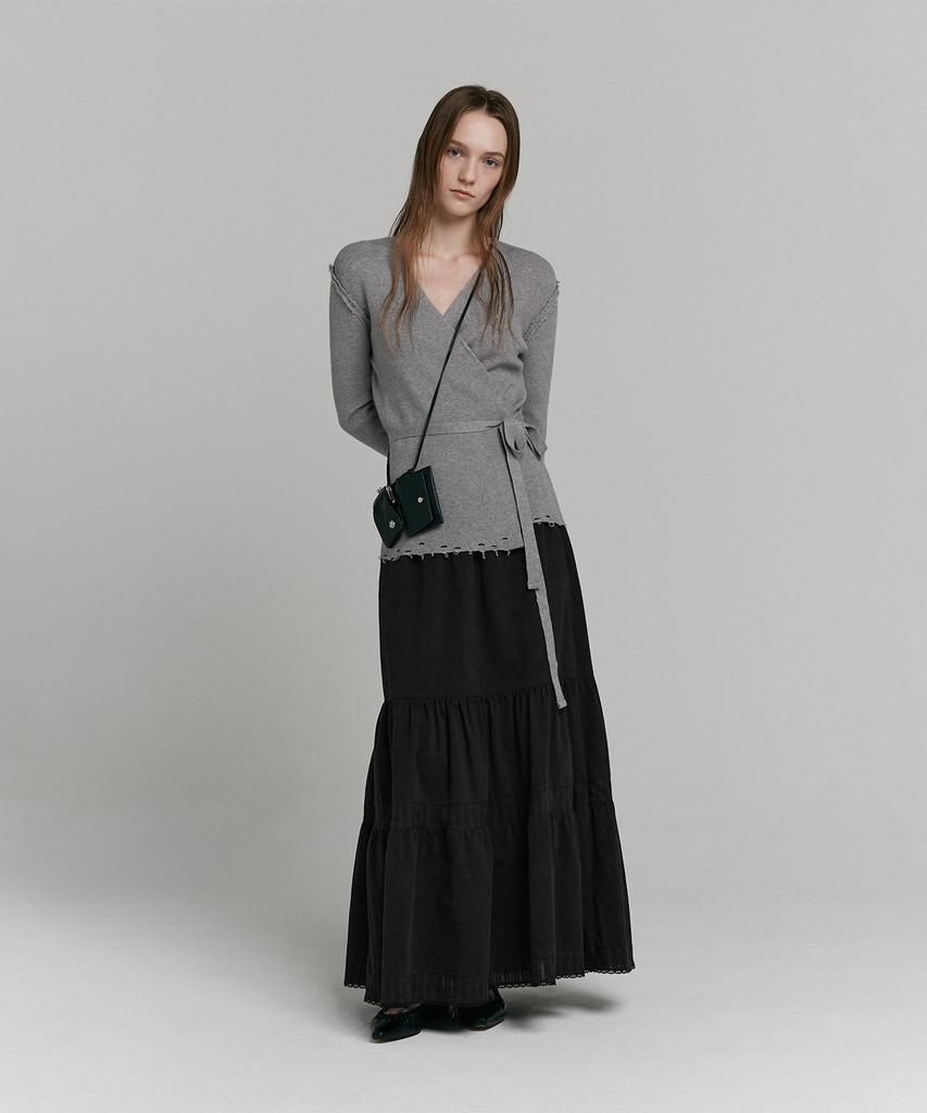 Loutaideu Damaged Wrap Knit [Grey]