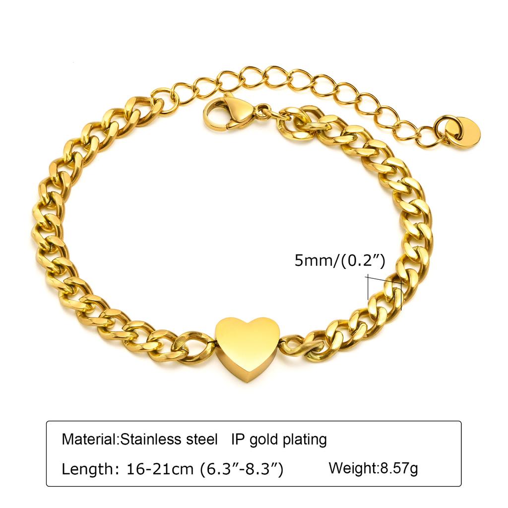 Bracelet Stainless Steel Bracelet Women'S Bracelet Zircon Coarse Chain Jewelry, Accessories
