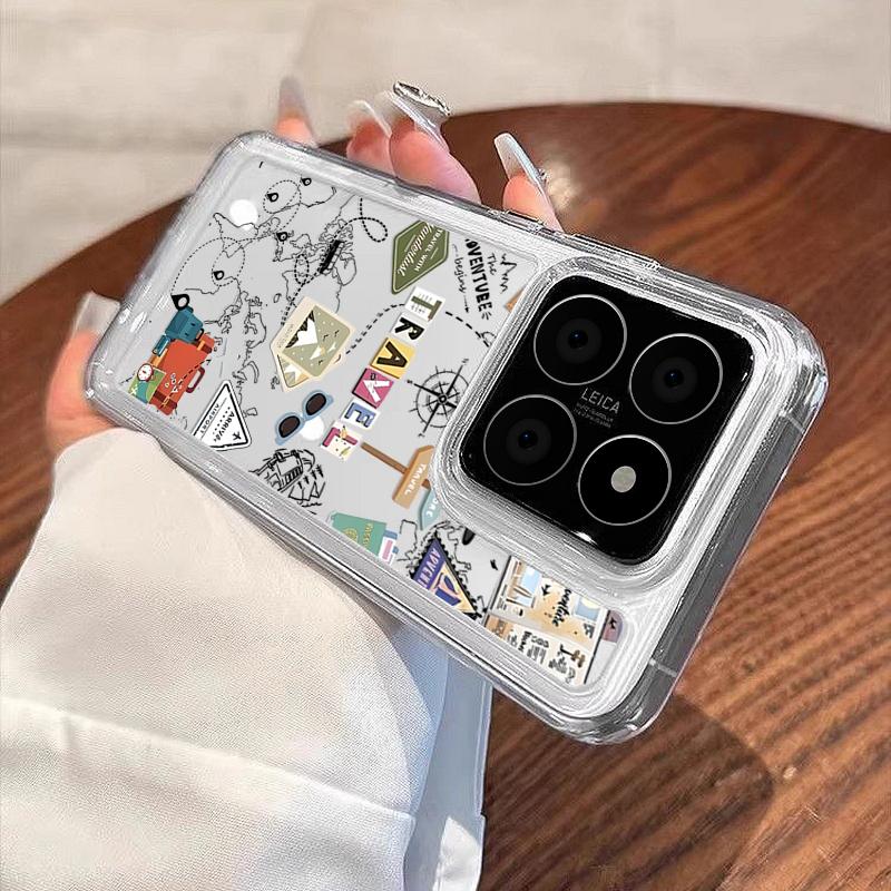 Pro Xiaomi 14T 13T Pro Redmi Poco X6 Pro M6 X5 Kryt Skořepina Note 14 Pro 13 12 11 Vzor Srdce Měkký Silikon Nárazuvzdorný Průhledný Tenký Kryt na Telefon