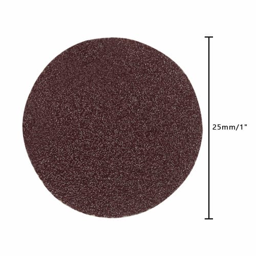 LEONTOOL Mini Sandpaper Discs, Round, 25mm Diameter, #180 Grit, Pack of 100, with Velcro Closure, for Metal, Mirror Polishing, Woodworking, Fabric Pol