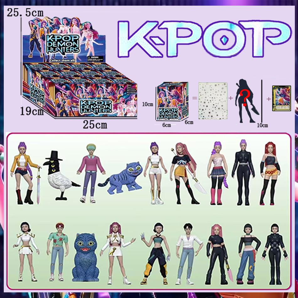 Kpop Demon Hunters PVC Figure Blind Box Model Toy - Cartoon Gaming Desk Decoration Collection for Kids
