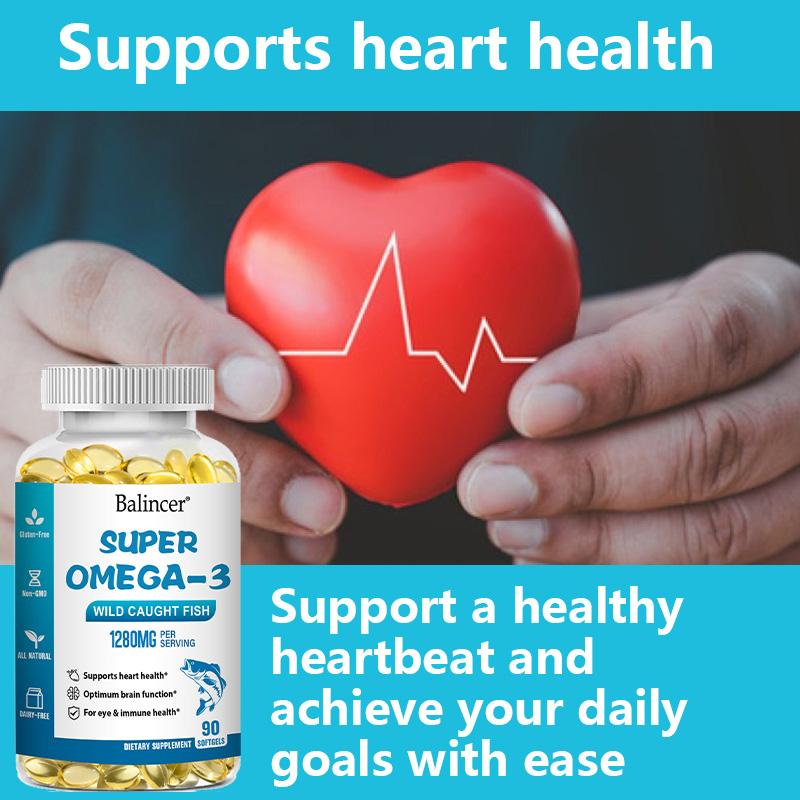 Super Omega-3 Capsules, promote brain health and maintain eye health, 90 capsules