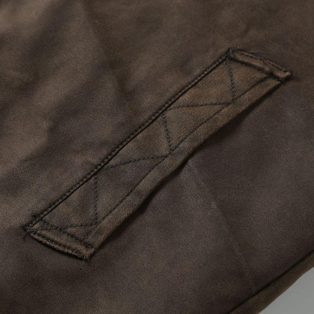 Pelz einteilige Jacke Herren Winter Fleece Revers Jacke lose Herrenbekleidung