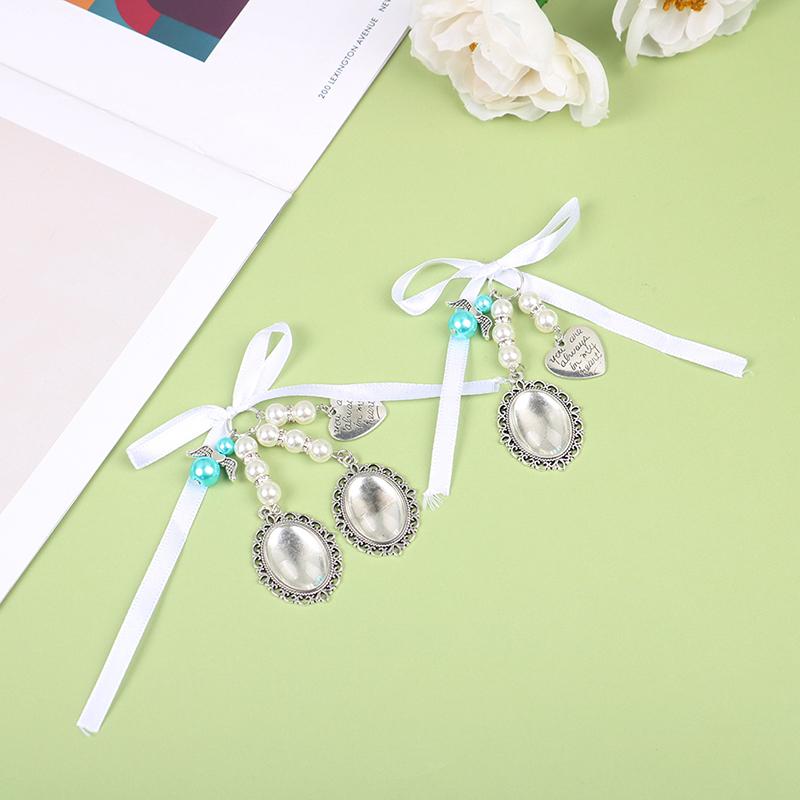 Hochzeitsstrauß Herz Fotorahmen Für Hochzeitserinnerungsanhänger Braut Engel Anhänger