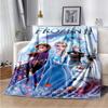 Çizgi Film Frozen Baskılı Anime Polar Peluş Battaniye Yetişkinler ve Çocuklar için Yumuşak Sıcak Battaniye Yatak Odası Kanepe Hediye