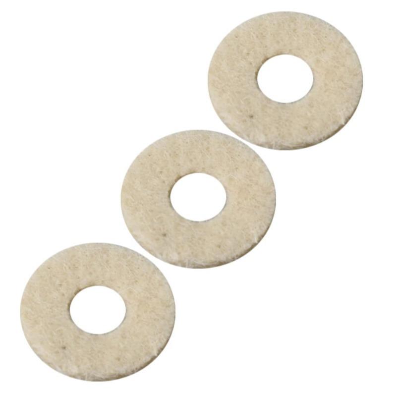 10-Pack Black & White Felt Pads for Trombone, Cornet, Trumpet Keys