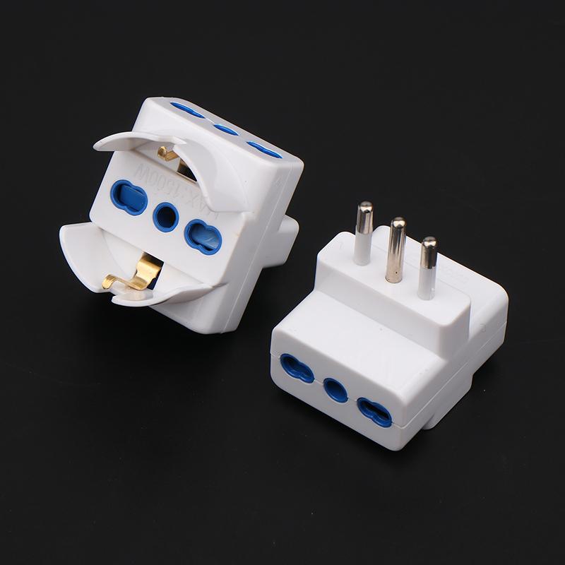 1 Piece 3 Ways Socket Italy Travel Plug Adapter Multi Port Outlet Italian Standard 10A 250V Home Appliances