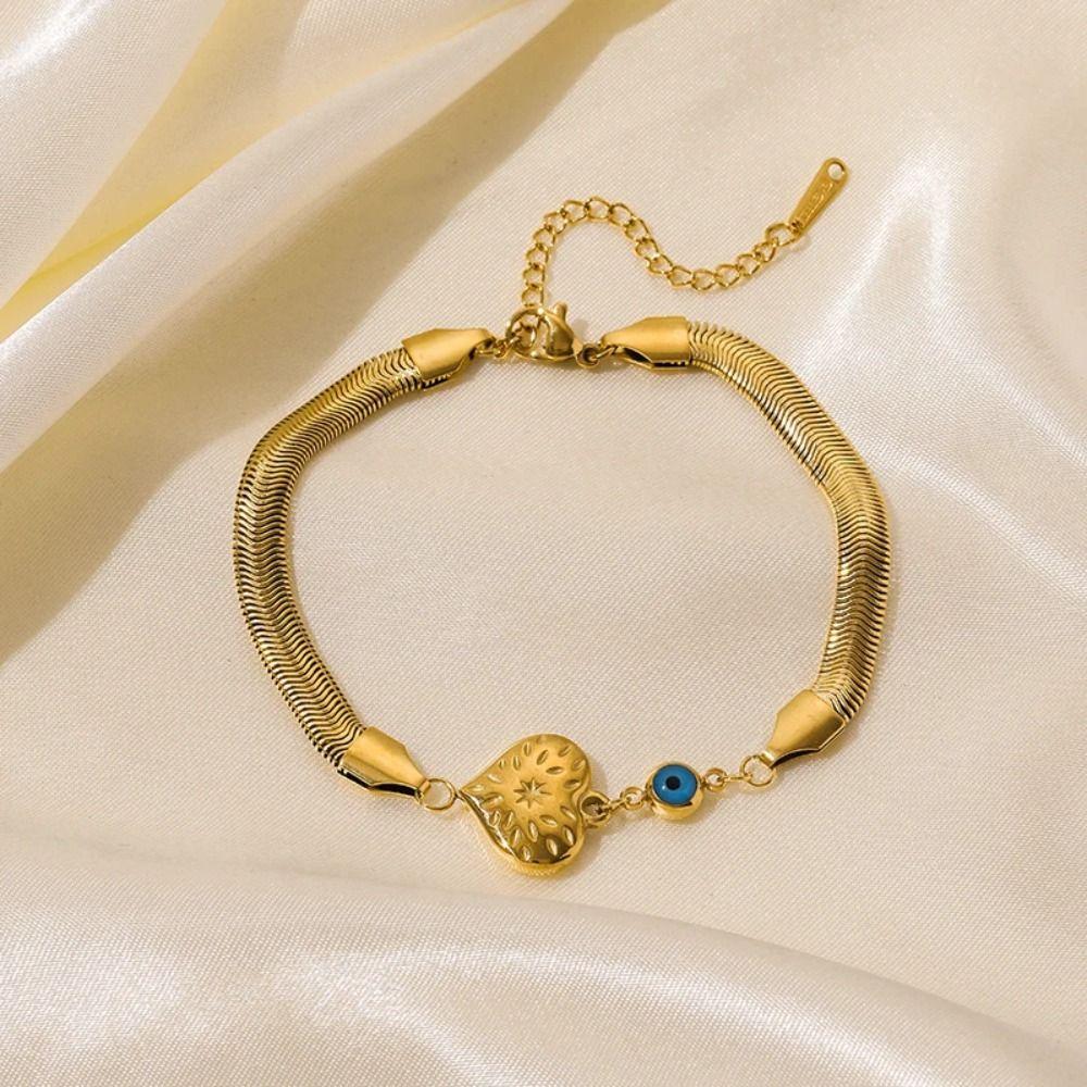 

Titanium Steel Bracelet Simple Chain Bangle Fashion Jewelry Gift Women