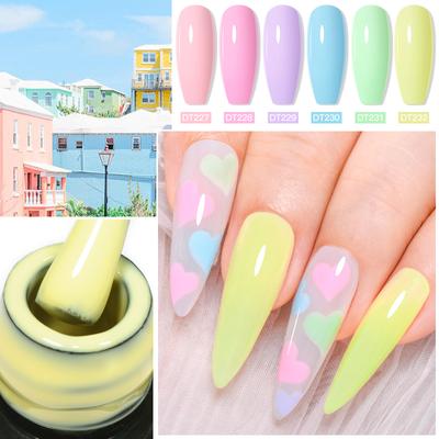 MEET ACROSS 7ml Fluorescent Glow-in-dark Gel Nail Polish Summer Neon Yellow Blue Soak Off Gel Varnish Luminous Nail Art Gel