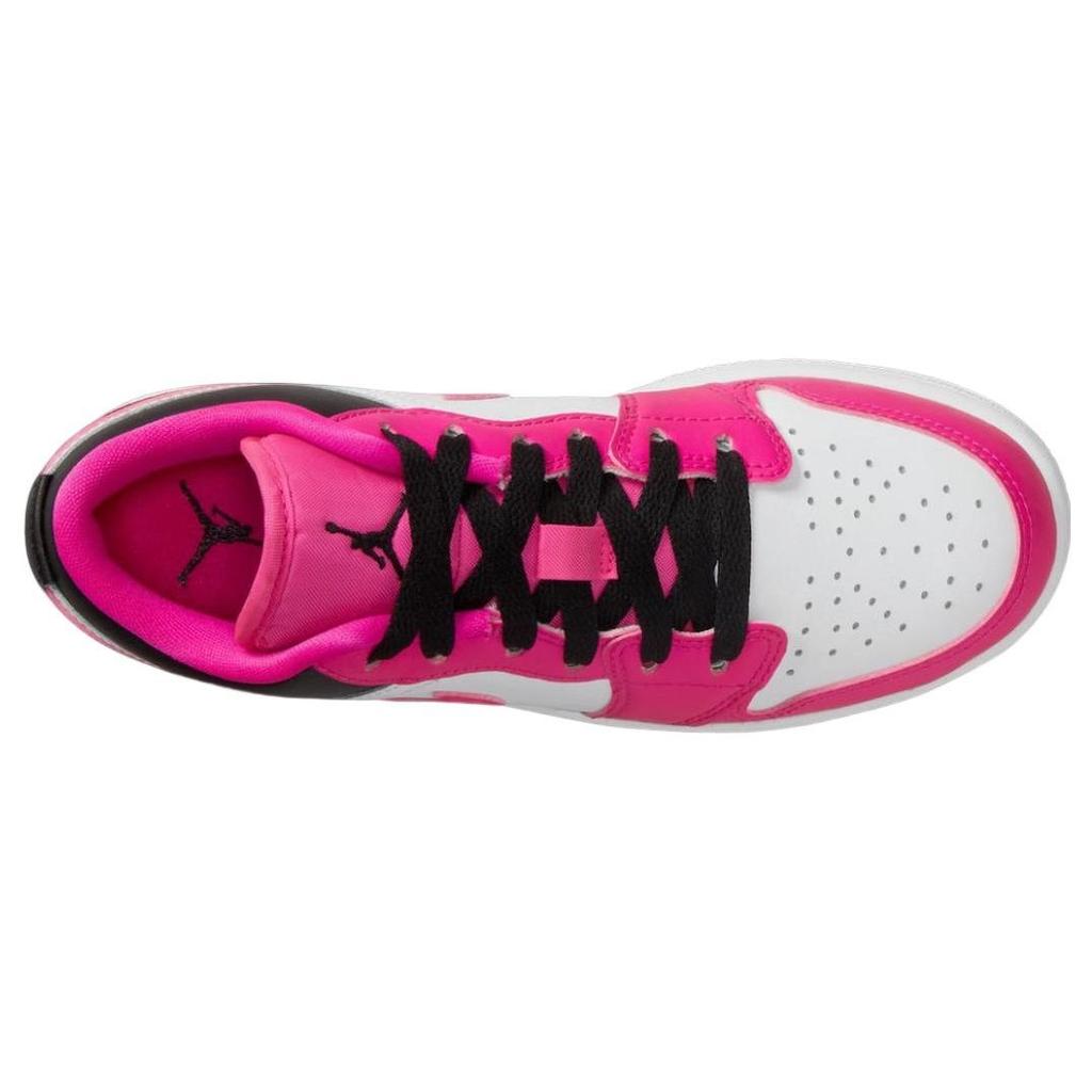 Air Jordan 1 Low GS Fierce Pink Çocuk Spor Ayakkabı Siyah Beyaz DZ5365-601