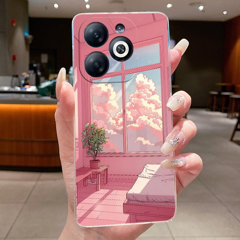 Casing For infinix Smart 8/Smart 8 Pro Luxury Dragon Cute Cool Boys Girls Soft silicone Phone Case Back Cover Transparent Shell