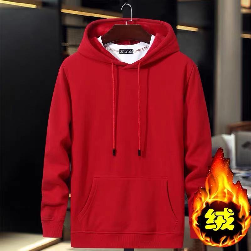 Fleece Thickened Hooded Sweater Men's 2026 Autumn and Winter New Japanese and Korean Version Loose Trend Long-sleeved Top Sweater