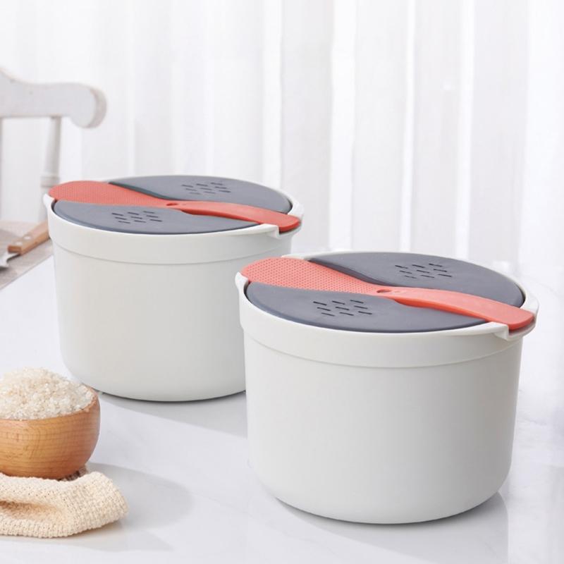 Durable Microwave Food Container Cooker Practical Microwave Cooker Innovative Microwave Rice Cooker for Healthy Cooking