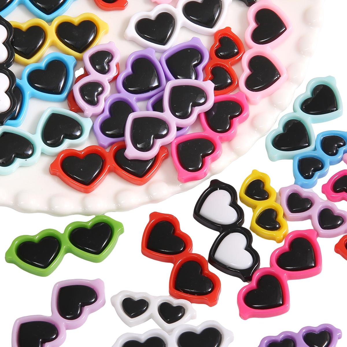 

Acrylic Heart-shaped Glasses Accessories For DIY Jewelry Making 29x13mm світло-синій колір