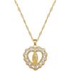 Retro Portrait Love Light Luxury Temperament Gorgeous Full Diamond Necklace Female Versatile Collarbone Chain Titanium Steel Chain