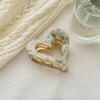 Korean Vintage Heart Hair Clip – Women's Chic Shark Clip for Volume and Updos