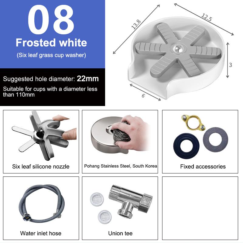 Pohármosogató konyhai mosogatókhoz, csésze mosogató, konyhai kiegészítők, ezüst rozsdamentes acél, kefés tisztítóeszközök