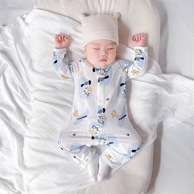 Summer Newborn Bamboo Jumpsuit - Thin, Long Sleeve Pajamas Romper
