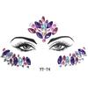 1PC Maskerade Glänzendes Gesicht Dekoration 3D Kristall Aufkleber Musik Festival Trendy Glänzende Acryl Bohrer Aufkleber Temporäre Tattoo Aufkleber