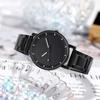 Women's Simple Temperament Glow Steel Band Men's Quartz Wrist Watch