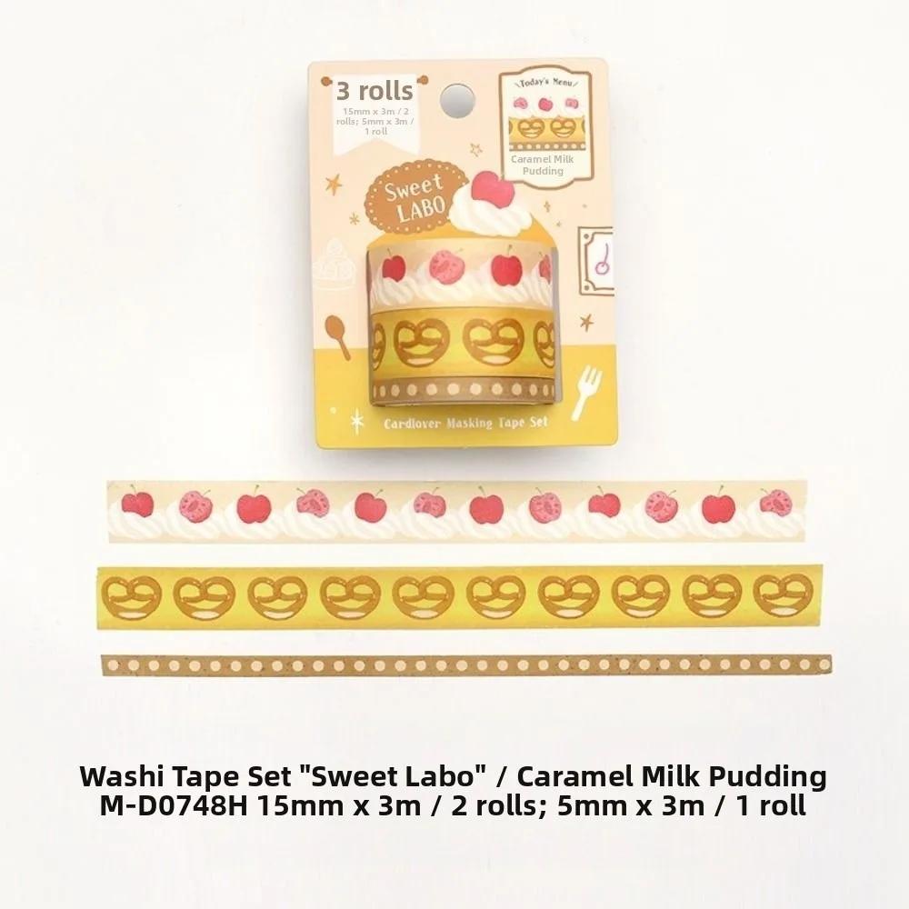 3Pcs Sweet DIY Washi Paper Tape Set Stickers School Stationery Decorative Adhesive Tape Scrapbooking Masking Tapes Students