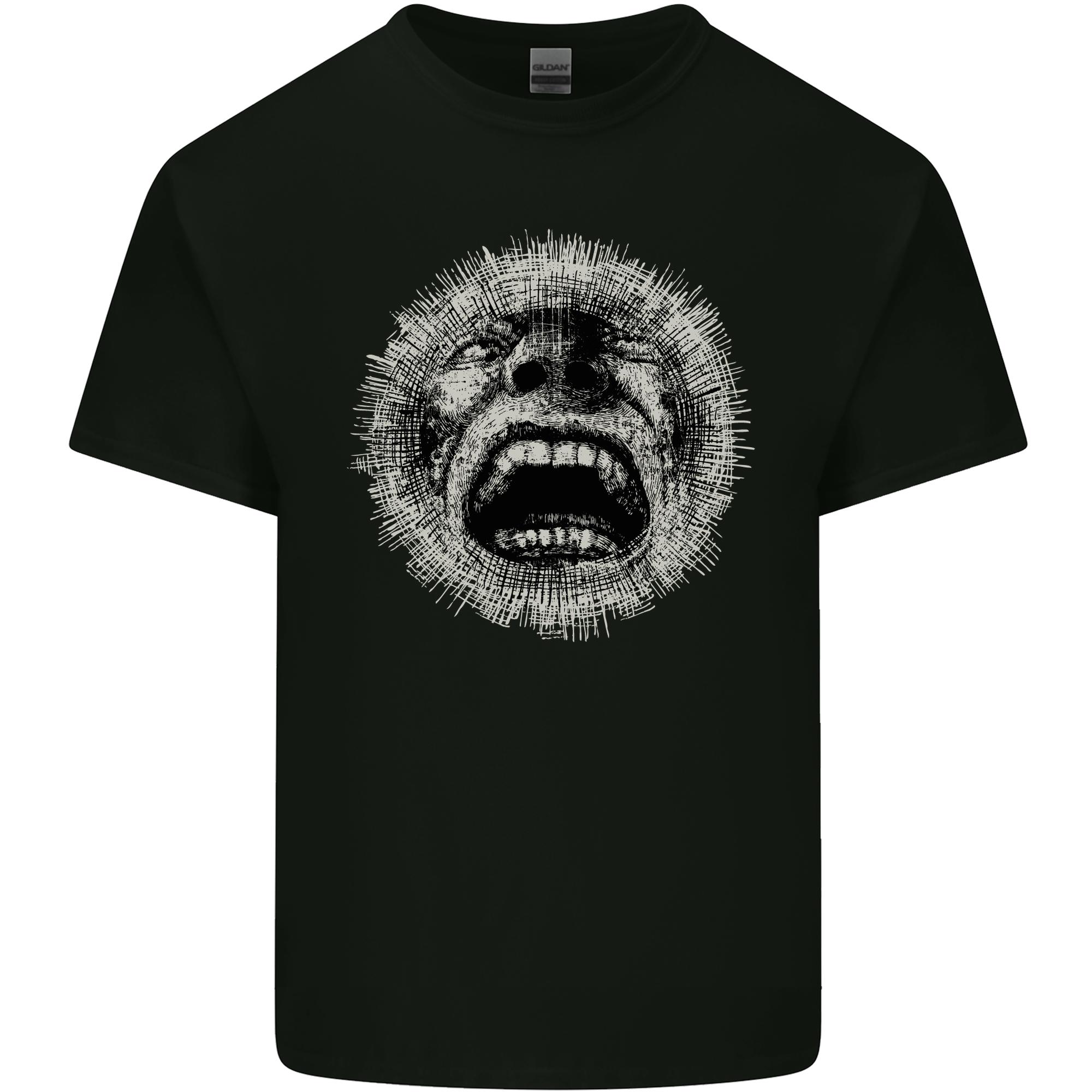 Crazy Face Gothic Skull Biker Motorcycle Unisexs Light Cotton TShirt S