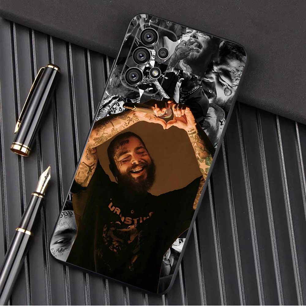 King P-Post M-Malone Phone Case For Samsung Galaxy A13,A21s,A22,A31,A32,A52,A53,A71,A80,A91 Soft Black Shell