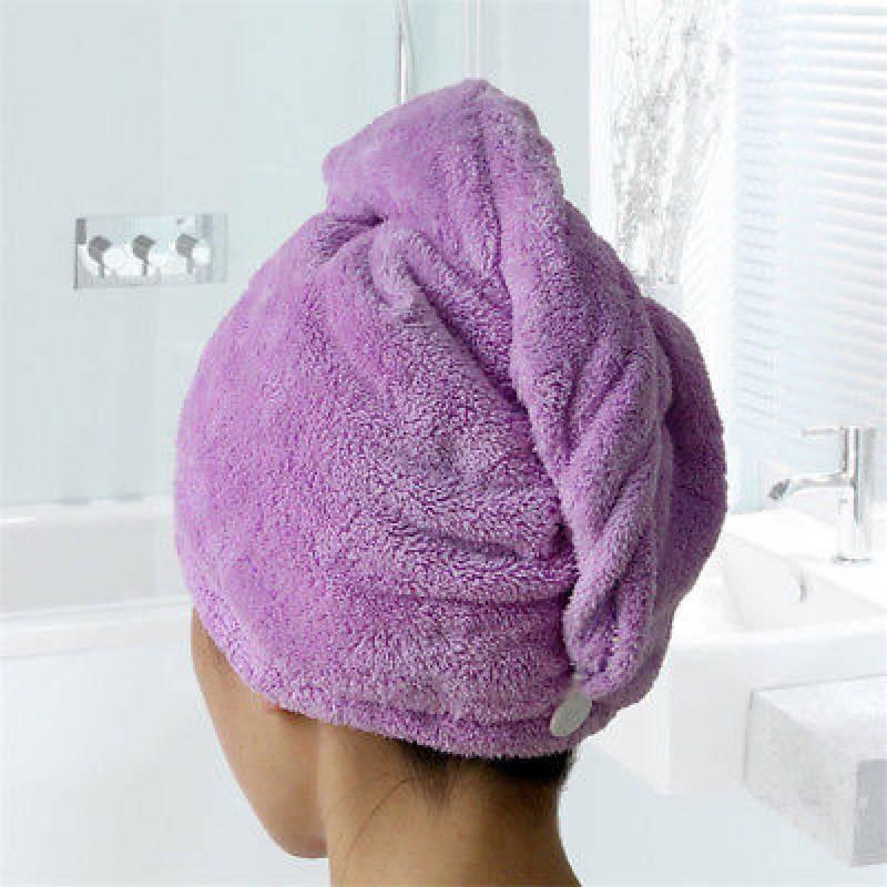 Coral Fleece Hair Towel Cap For Women Fast Dry Absorbent Shower Head Wrap